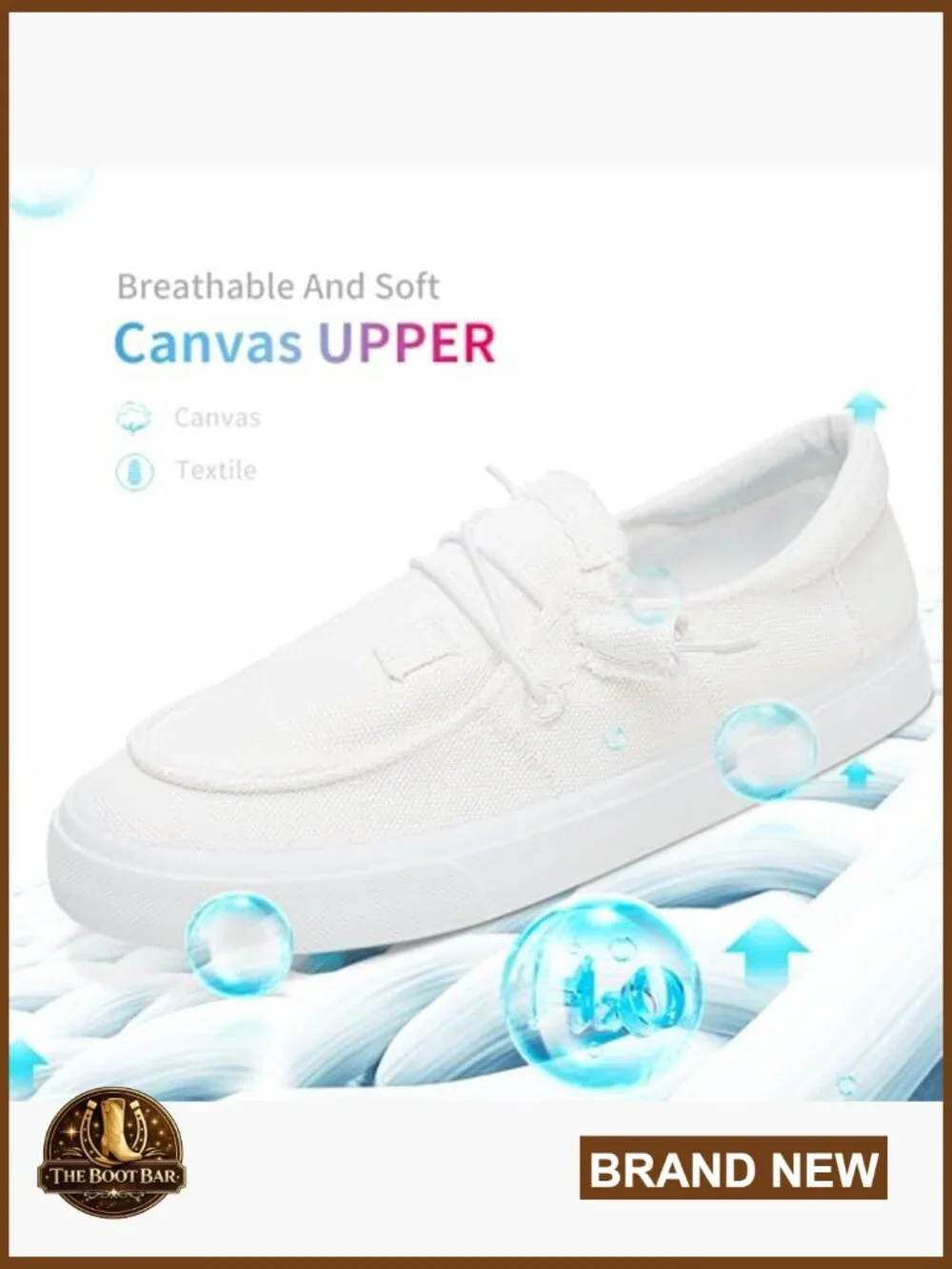Lightweight Canvas Loafers Slip On Sneakers with Arch Support